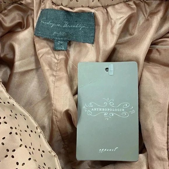 Anthropologie NWT Sunday In Brooklyn Vegan Eyelet Blush Skirt Size 2P - Picture 5 of 5